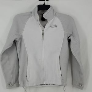 The North Face Denali Fleece Gray White Small